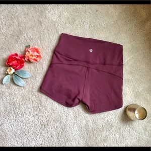 Lulu Lemon Burgundy Shorts